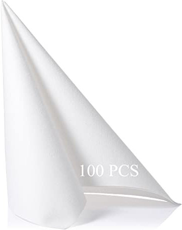 LEKOCH 100 pcs Einweg Hochwertige Servietten Stoffähnlich Weiß, Airlaid Servietten 40x40 Weiß Für Hochzeit Premium QUALITÄT