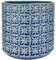 Nordring Retro Übertopf Vintage Pflanztopf für Zimmerplanzen Blumentopf Cross M (12,5 cm ø), blau, Keramik