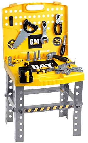 Klein CAT: Foldable Workbench - Transportable Tool Shop, Kids Pretend Play Tool Play Set, Ages 3+