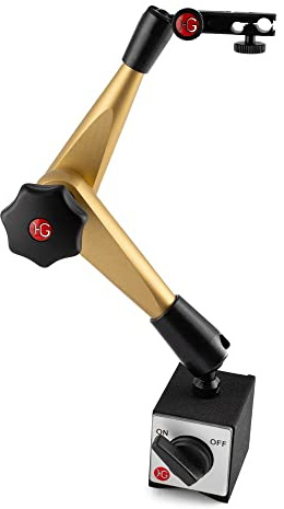 Hydraulisches Magnet-Messstativ Aktionsradius: 300 mm Hörger & Gässler 104318 Magnetstativ Magnetfuß 800 N schaltbar & Messuhrenhalter mit Feineinstellung