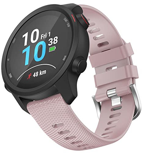 OVERSTEP für Vivoactive 5/Vivoactive 3/Venu Sq/Vivomove HR,20 mm Weiches Silikon für Ersatzarmband,Galaxy Active 2/Forerunner 245/645 Music