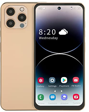 Teléfono I14 ProMax, Teléfono Inteligente Desbloqueado de 6,7 Pulgadas, 4GB de RAM, 128GB de ROM, Teléfono Móvil Android, Desbloqueo Facial, Cámara de 16MP, Batería de 4000mAh