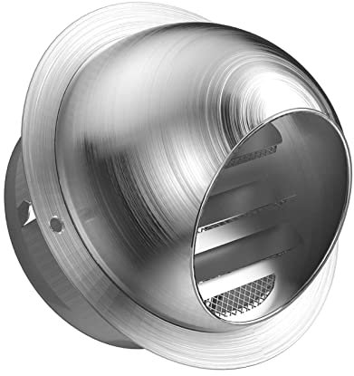 Duchunsheng Rejilla De Ventilacion INOX Redonda, Acero Inoxidable 304 Ventilación De Aire, Capucha De Rejilla De Ventilación, Respiraderos Tapa Cocina, con Malla De Pantalla, para Pared Externa