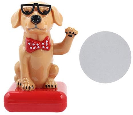 Tiiyee Figura Solare Oscillante, Decorazioni Cruscotto Auto Figura di Alimentato a Energia Solare Cane Cartoni Braccio Ondeggiante Swing Animati Ornamento Animale Che Scuotono Testa Ornamenti Tipo 1