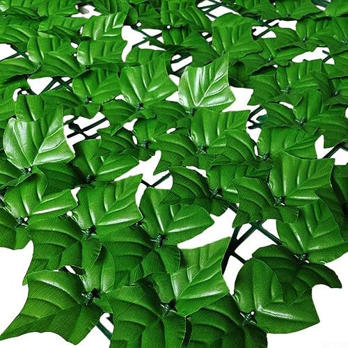 QOXEZY Künstliche Blatt Sichtschutzzaun Grün Kunststoff Blatt Zaunpaneele Bildschirm Hecke Zaun für Jäten Party Garten Wanddekoration 0,5 m x 1 m