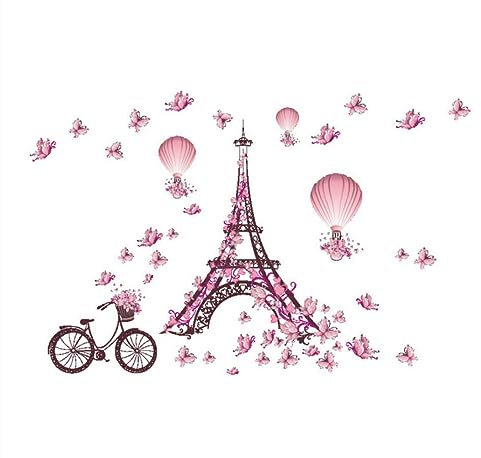 Paris Eiffelturm Aufkleber Romantisch Schöne Ansicht von Frankreich Wandaufkleber Home Decor