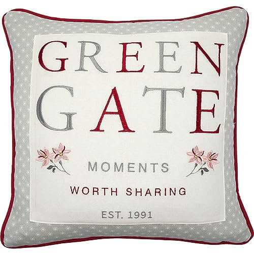 GreenGate [W0724] Cushion Cover Moments red w emb 40x40cm
