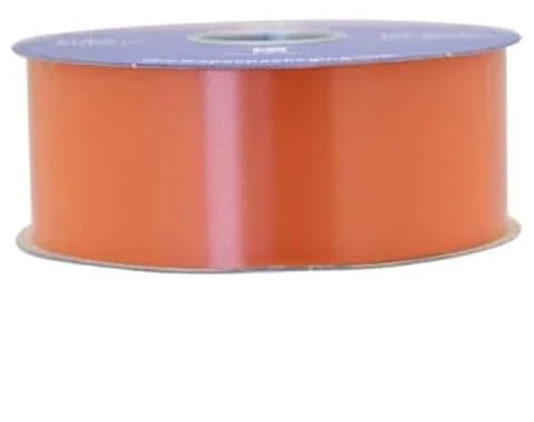 Florist Poly Ribbon 5cm x 91m (2 x100yrds) Wedding, Floral, Cake Ribbon Bows Selection of Colours (Orange)