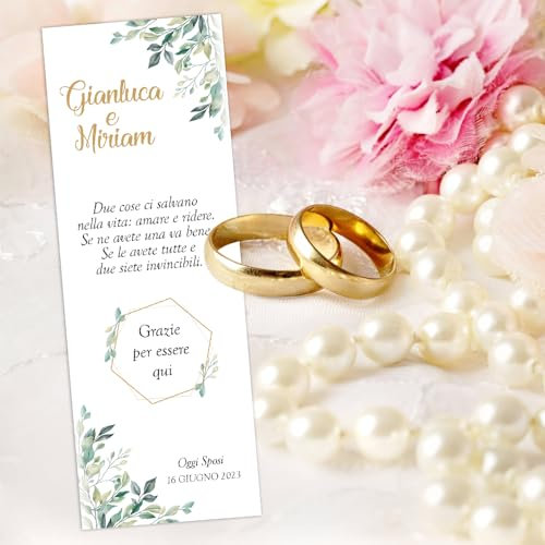 CORMAR SEGNAPOSTO BOMBONIERA BIGLIETTINO MATRIMONIO PERSONALIZZATO CON FRASE A TUA SCELTA 60 PEZZI (4)