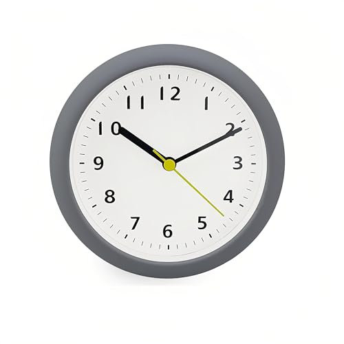 Lancoon Reloj de Ducha silencioso, Resistente al Agua, no Hace Tic-TAC, Funciona con Pilas, con Gancho, Soporte Plegable y Ventosa de PVC para el Cuarto de baño Dormitorio