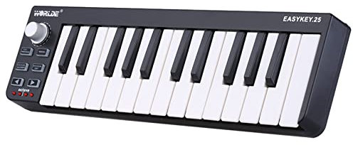 HUIOP Easykey.25 Teclado Portátil Mini USB 25-Key Midi Controlador,Teclado Controlador Midi Keyboard Controller