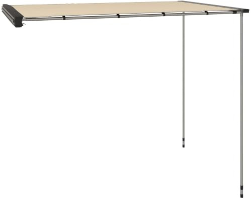 Outsunny Tenda da Tetto Auto Pali Telescopici Impermeabile 2.5x1.6m Cachi | Tendalino Laterale per Auto, Altezza Regolabile