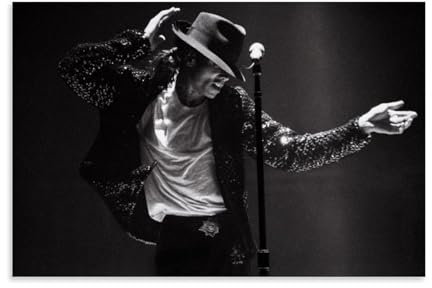 KOPTEW Michael Jackson Poster Wandkunst Wohnzimmer Schlafzimmer Wanddekoration 12x18 inch (30x45 cm)