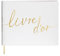 BETESSIN 100 Pages Livre d'or Mariage Couverture Rigide avec Titre Doré Guest Book Anniversaire Baptême Retraite Bricolage