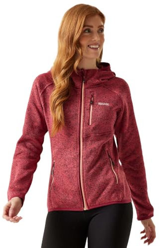 Regatta Damen Newhill Hooded Fleece Jacket Fleecejacke (1er Pack), Mineral Red, 40