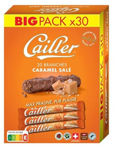 Branche cailler chocolat praliné x30 Big Pack (30, Praliné Caramel)