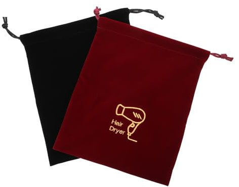 TOVINANNA 6stücke Haartrockner Aufbewahrungstasche Strapazierfähiger Föhnbeutel Für Hotel Und Zuhause Praktische Lösung Zur Aufbewahrung Und Platzsparend Mit Klarem Schriftzug