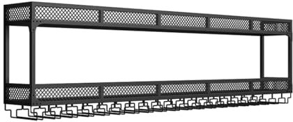 Weinregal Zur Wandmontage Mit LED-Beleuchtung Glasregal Eisen Display Ständer Weinhalter Mit Regalen Industrielles Wand-Weinregal Mit Led Modernes Schlichtes Wand-Weinregal Für Zuhause,Restaurant,Bars