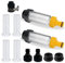 Behogan Wasserfilter Gartenschlauch Set: 2 Stück 3/4 Zoll Vorfilter Gartenpumpe mit 5 Schnelladapter + 4 Filtereinsatz, Wasser Vorfilter Wasserfilter für Hochdruckreiniger, Gartenpumpe, Wohnmobil