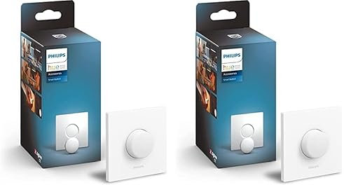 Philips Hue - Interruptor inteligente, Accesorio para bombillas y lámparas inteligentes, Compatible con Alexa y Google Home (Paquete de 2)