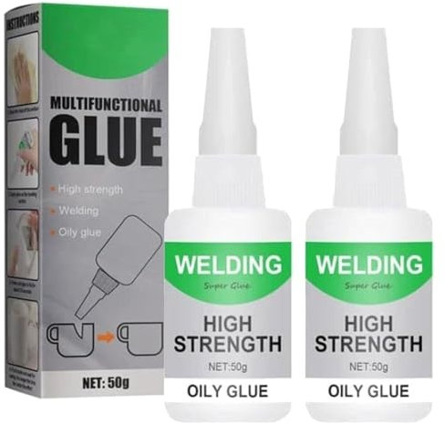 Welding High-Strength Oily Glue – Boot Glue Repair Adhesive Heavy Duty, Shoe Sole Fixing Agent for Leather, Rubber, Plastic, Metal, Ceramic, Fast-Bonding Multipurpose Adhesive (50ml)