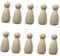 DOITOOL 10 Stück Teiliges Holzfiguren zum Bemalen Diy Puppen für Hochzeitsdekoration Bastelprojekte und Holzfiguren für Aktivitäten mit Kindern