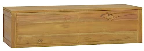 Armoire de salle de bain murale 110 x 45 x 30 cm, en teck massif, meuble de salle de bain robuste, design élégant pour pièces humides, espace de rangement durable pour votre maison
