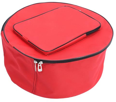 Tragetasche für Snare Drum 13/14 Zoll, Rote Oxford Stofftasche | Handtragbar und Portabel, für Außeneinsatz, Kompakt und Leicht zu Transportieren