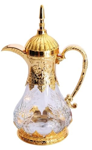 Peosaard Cafetière turque, cafetière arabe, verre de capacité de 1600 ml, bouteille d'eau portable, bouilloire à thé polyvalente pour la cuisine la maison, verre