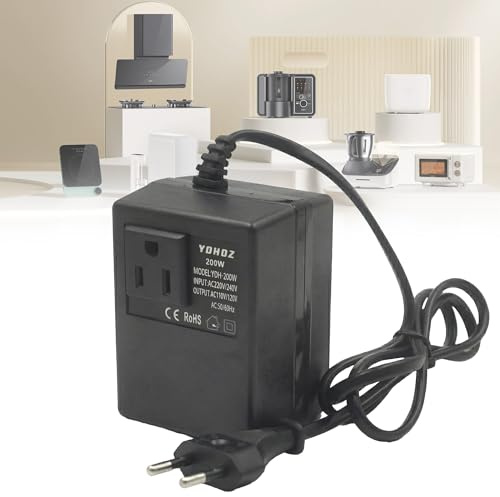 Spannungswandler Transformator 220V auf 110V - 200W mit Überhitzungsschutz