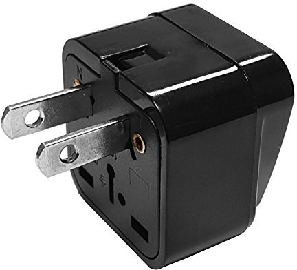 US Adaptador de Viaje para Enchufe Tipo A, UK/EU/AU a US - Funciona con Enchufes Eléctricos en Estados Unidos, China, Canadá, Japón, México, Brasil, Vietnam y Tailandia ect.