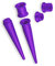 Piersando Dehnungsstab Ohr Piercing Dehnstift Dehner Ohrdehner Dehnstab Flesh Tunnel Plug Expander Taper Stab Gerade 14mm Lila