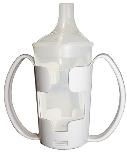 Schnabelbecher Trinkbecher Becher für Tee und Brei, langes Mundstück, mit Halter transparent