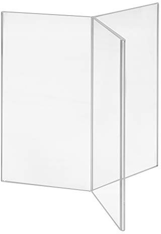 Werbeaufsteller Acrylglas 3-Seitig DIN Lang Zeigis® / Sternförmig/Tischaufsteller/Flyerhalter/Einlegerformat 10,5 x 21cm