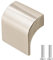 Decoranddecor Amory Curved Square Knob Pull Handle for Cupboard Cabinet - Zinc 32mm Hole Centre (Satin Nickel, 1 Pack)