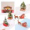 Qpout Weihnachtsgrußkarten 4Pack, 3D knallen Oben Frohe Weihnacht-Karten mit Umschlägen Weihnachtsmann, Weihnachtsbaum, Ren-handgemachte Karten-Weihnachtsfeiertags-Geschenk-neues Jahr-Dekoration