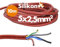 10 Meter Lapp 00460223 Ölflex Heat 180 Silikonleitung 5G2,5 mm² I Saunakabel 5x2,5 mm² I Saunaofen Kabel 10 m I Silikonkabel 5 x 2,5 mit grün-gelben Schutzleiter SiHF