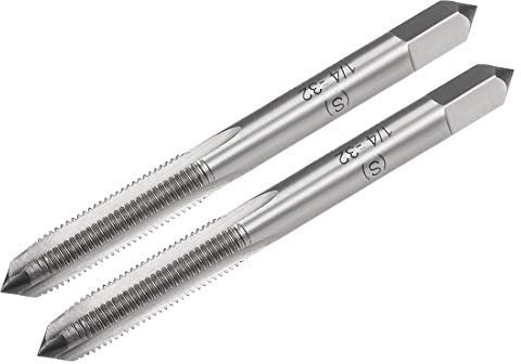 Machine Tap 1/4-32 UNF Thread Pitch 2A Class 3 Flutes High Speed ​​Steel 2pcs