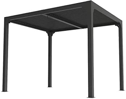 Habrita Foresta Pergola bioclimática Aluminio 7,20 m2 - Techo de hojas móviles - Antracita