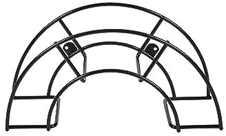 Sauvic Soporte para Manguera plastificado Negro pequeño, 36,5x13,5x19,5 cm.