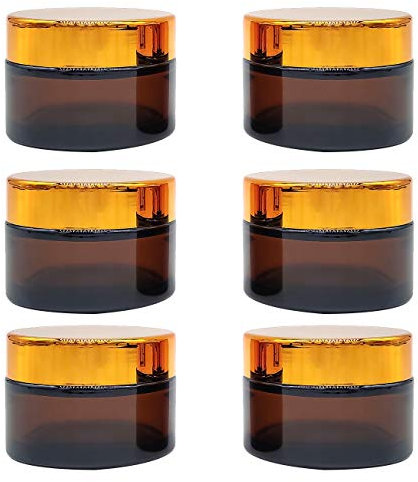 Bakiauli Bouteille de crème, récipient de crème ambré portable de 50 ml, pratique pour stocker l'huile essentielle, la lotion, la pommade maison