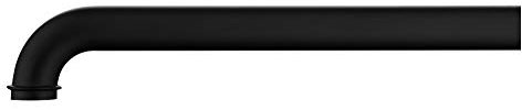 Messing Wandrohr 350mm für Röhrensiphon Siphon, Keymark Verlängerung Extra Lang Rohr mit 90° Bogen 32mm für Geruchsverschluss Flaschensiphon, Schwarz Matt