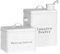 Harbour Housewares Kitchen Utility Canisters - 2pc - White - Steel Vintage Industrial Under Sink Storage Caddy Cupboard Organiser for Laundry Detergent, Washing Tablets