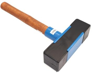 BSD Martello in Gomma Professionale 2kg - Martello di Gomma Pesante con Manico in Legno