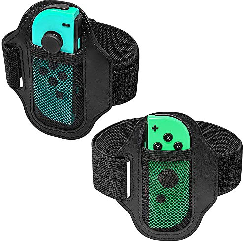 TPFOON 2 Pack Leg Strap Verstellbarer Beingurt für Nintendo Switch Ring Fit Adventure Game, Verstellbare Elastische Sportbewegung Beingurt für Switch Joy-Con Controller
