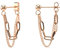THIORA Kettenglieder Ohrringe | Premium Edelstahl | Kettenohrringe Damen | Chain Ohrstecker | Statement Schmuck (Rosegold)