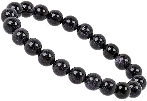 ELEDORO PowerBead Edelstein Perlen Armband Blaufluss blau