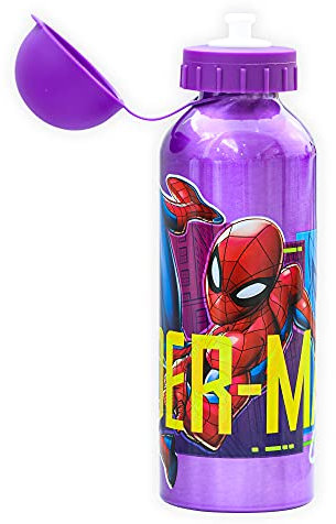 SKYLINE Borraccia per Bambini 500 ML, Borraccia in Alluminio per Bambini, Termica, Con Coperchio Ermetico, Senza BPA, Da Portare a Scuola, Parco, Sport, ecc.