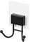 Compactor Bestlock Magic Bath Black Double Hook | Mat Black Plated Steel | Strong Adhesive | Waterproof | Repositionable | Sku: RAN10203
