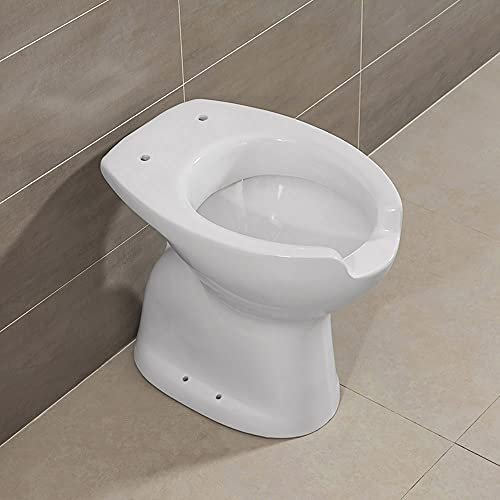 Water per disabili con apertura frontale, H. 51 cm, design ergonomico in ceramica bianca lucida
